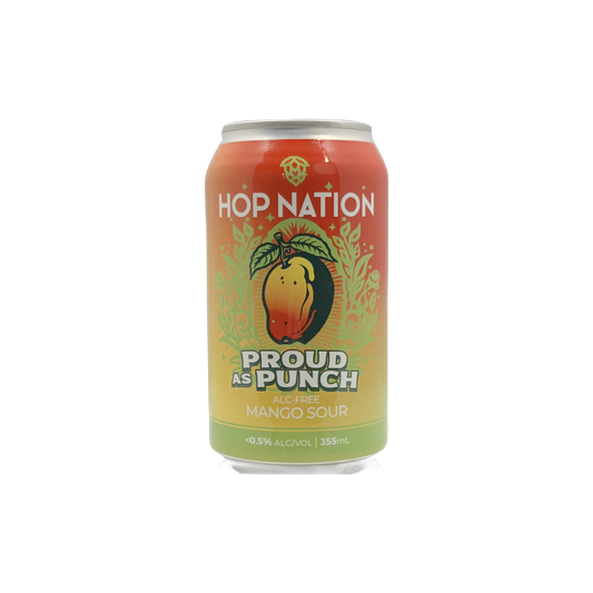 Hop Nation Proud as Punch Non-Alcoholic Mango Sour 355ml