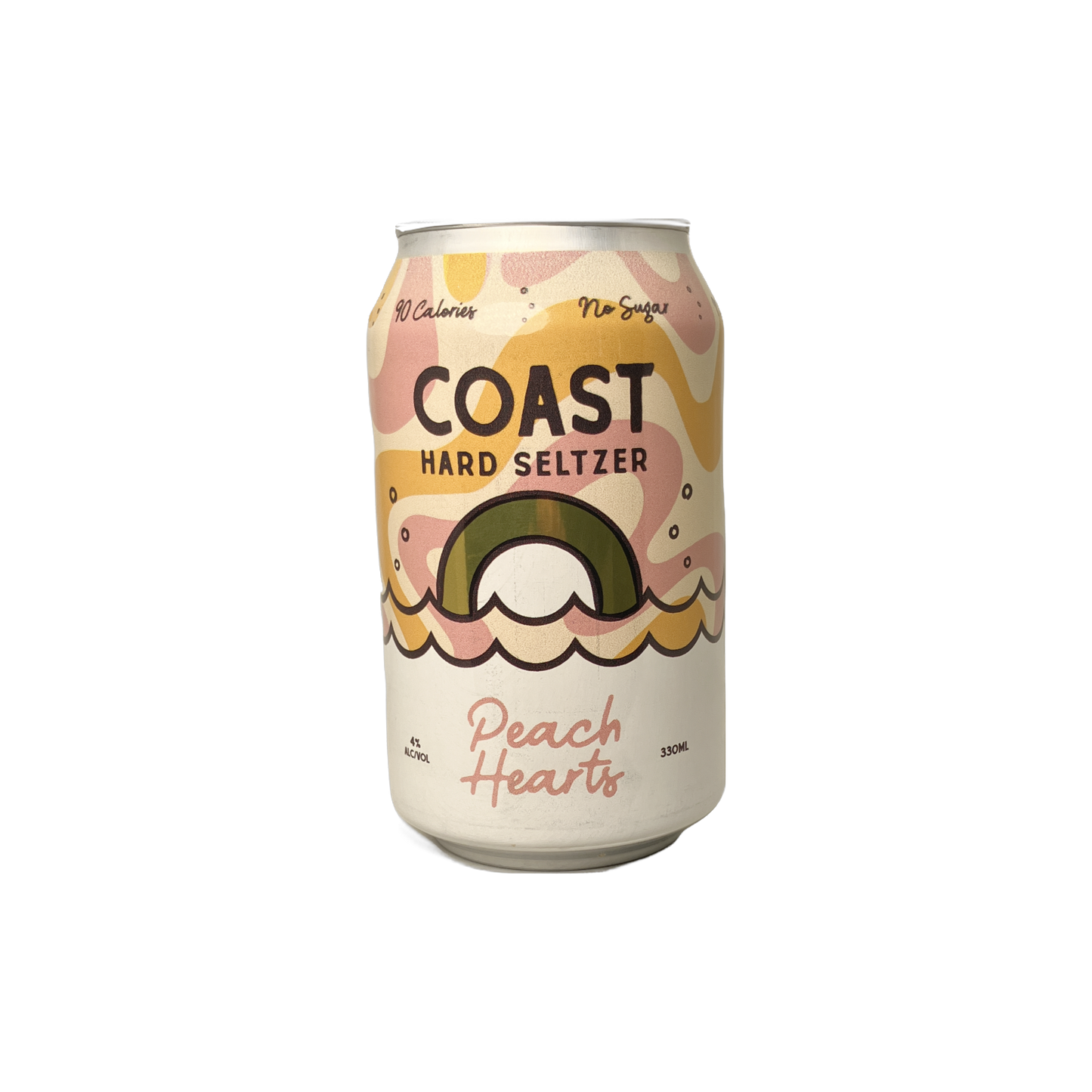 Coast Peach Hearts Hard Seltzer 330ml