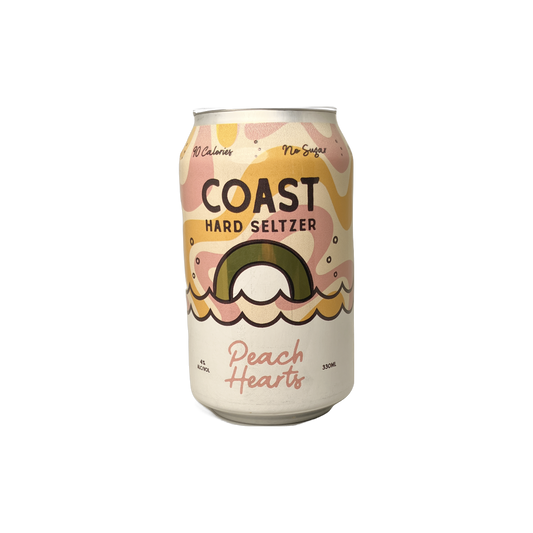 Coast Peach Hearts Hard Seltzer 330ml