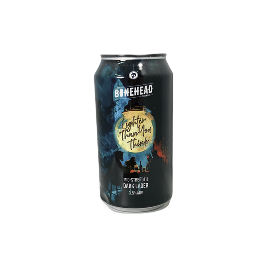 Bonehead Lighter Than You Think Mid Strength Dark Lager 375ml